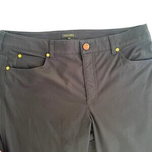 Escada Tessa Black Stretch Cotton Pants Women’s Size 42 (US 10) Made in Romania